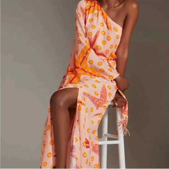 Farm Rio x Anthropologie One-Shoulder Starfish Maxi Dress - Picture 6 of 9